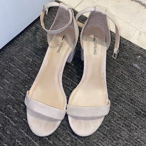 Suede Heeled Sandal